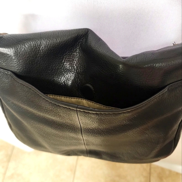 American Leather Company Black Leather Shoulder Bag - Picture 3 of 13